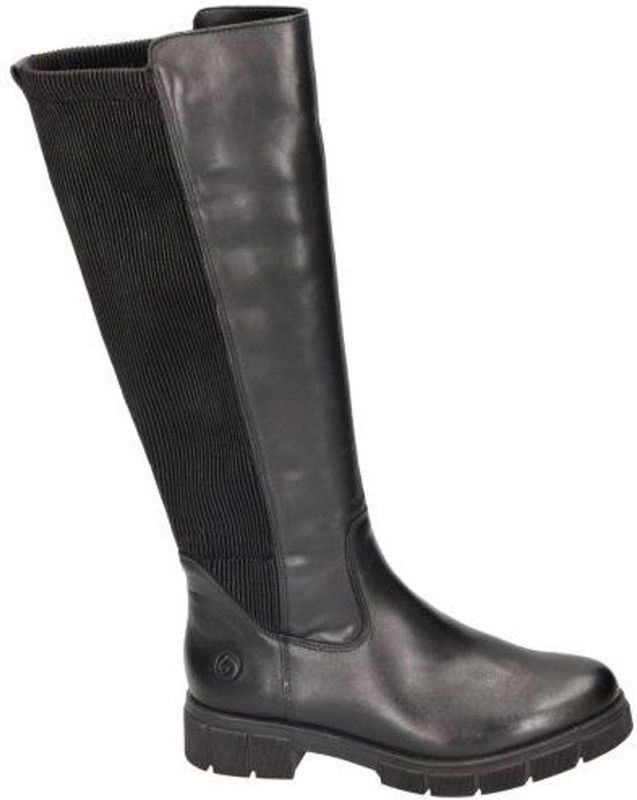 Remonte - Kuitlaarzen - Zwart - Blokhak - Ritssluiting