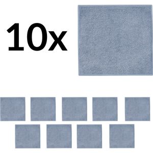 Funnies Spuugdoeken 10-pack | Grey Blue | 30x30cm| Set Van 10 Stuks | Spuugdoekjes | Monddoekjes
