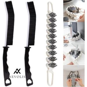 Nevolis Hard Brushes Corner Cleaning Brush Flexible Grout Cleaning Brush Premium Crevice Cleaning Brush and Grout Brush for Deep Cleaning of Windows Bathrooms Kitchen Sinks and Corners .