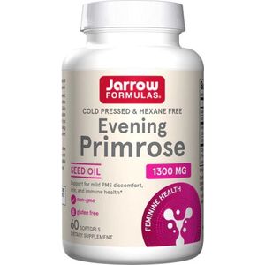 Primrose 1300mg 60 softgels - koudgeperste teunisbloemolie, essentieel omega 6 vetzuur GLA | Jarrow Formulas