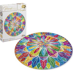 Grafix Mandala Ronde Puzzel 1000 stukjes voor volwassenen | Legpuzzel | Diameter 68 CM | Mandala Legpuzzels | Familie puzzel | geschikt voor kinderen vanaf 14 jaar