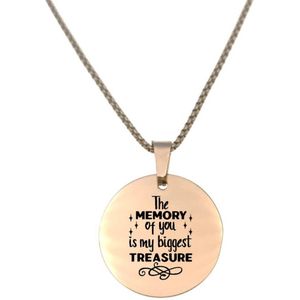 Ketting RVS - Rond - Rosegoud - The Memory Of You