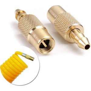 Brass Tire Valve, 6mm Tire Pump Valve Connectors Wheel Air Clamp Pump Clip Clamp Adapter for Car Truck Car