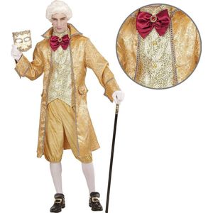 Widmann - Middeleeuwen & Renaissance Kostuum - Venetiaanse Edelman Marco Kostuum - Goud - Small - Carnavalskleding - Verkleedkleding