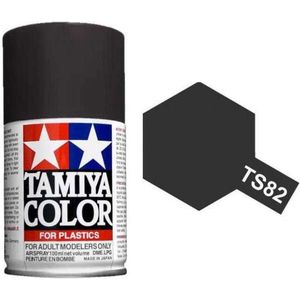 Tamiya TS-82 Black Rubber - Matt - Acryl Spray - 100ml Verf spuitbus