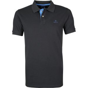 Gant - Poloshirt Antraciet Blauw - Regular-fit - Heren Poloshirt Maat M