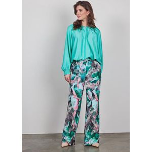 DIDI Dames Printed pants Breezer in lightgrey with dreamscape print maat 44