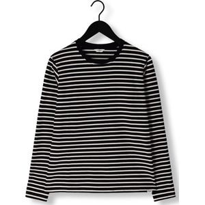 Penn & Ink Sweater Stripe Truien & vesten Dames - Sweater - Hoodie - Vest- Zwart - Maat S