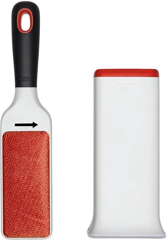 OXO - Good Grips - Pluizenborstel - Rood/Wit - Klein