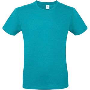 2-Pack herenshirt '150' met ronde hals B&C Collectie Turquoise/Blauw maat XS