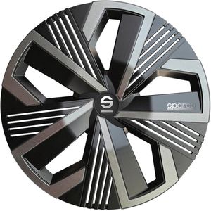 Set van 4 Wieldoppen 14 inch - Sportief Zwart/Grijs Ontwerp voor Velgen