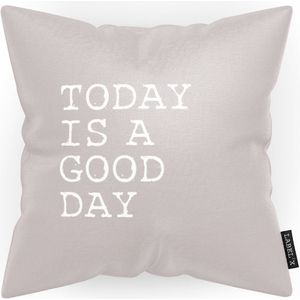Sierkussen - Today Is A Good Day Stone - Multicolor - 50 Cm X 50 Cm