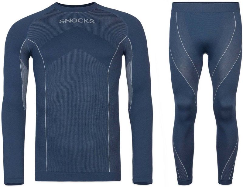 SNOCKS - Thermo Set - Thermoshirt & Thermobroek - Warm & Ademend - 1 Set