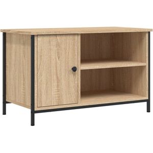 vidaXL Tv-meubel Sonoma Eiken 80x40x50 cm Tv Kast - Salontafel - Houten Tv Stand - Industrieel Tv Meubel - Tv Meubel Sonoma Eiken - Houten Tv Unit