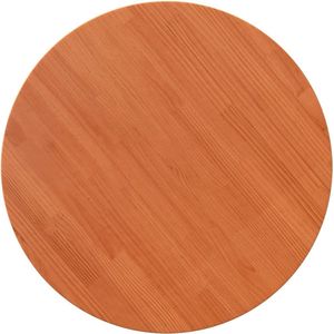 vidaXL - Tafelblad - rond - Ø70x2,5 - cm - massief - grenenhout - wasbruin