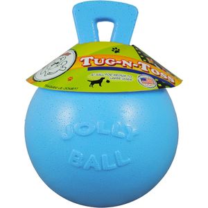 Jolly Pets Jolly Tug-n-Toss - Ø 25 cm – Hondenspeelgoed – Drijvend – Bijtbestendig - De duurzame speelbal met bosbessengeur – Baby blauw