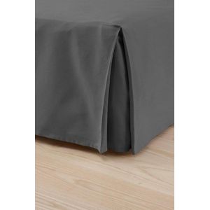 Hoogwaardig biologisch katoen bedrok - 100% katoenen bedrok - donkergrijs - 180 x 200 cm - hoogte 45 cm