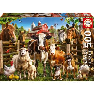 educa puzzel 500 stukjes - De slimmerikken van de boerderij