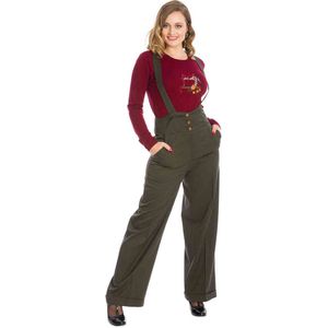 Dancing Days - HER FAVOURITES Wijde broek - XL - Groen