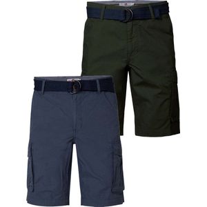 Petrol Industries - Cargoshorts - Blauw en Groen - 2-pack