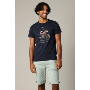 DEELUXE Klassiek T-shirt van katoenen jersey met motorprint XXL