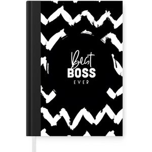 Notitieboek - Schrijfboek - Spreuken - Quotes - 'Best boss ever' - Baan - Notitieboekje klein - A5 formaat - Schrijfblok