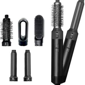 White-label® Fohnborstel - Krulborstel - Krultang 5 in 1 - Zwart