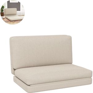 Slaapstoel - Uitklapbaar - Slaapbank - Logeerbed - Zetelbed - Slaapfauteuil - Vouwbed - 1 persoons - Zeer comfortabel - Beige