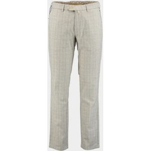 Meyer Bonn Geruite Pantalon Broek - Beige - Maat 60