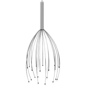 EXCITAT Massager - Hoofdmassager - Metalen massageborstel - met 20 massagekoppen - Geschikt voor thuis, kantoor, spa - Zilver