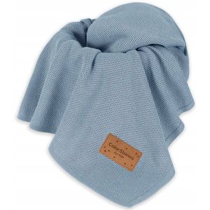 ColorStories Bamboe Deken Emma Baby - Blauw Oceaan - 80x100 cm