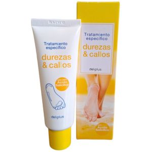 Deliplus | Voetencrème | Behandeling bij ruwe & harde huid, eelt | Met salicylzuur | Durezas & Callos Tratamiento Específico | Spanje | 50ml