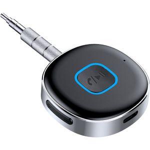 Bluetooth Audio Adapter - 3.5mm AUX Bluetooth 5.0 - Draadloos Ontvangen - Voor Auto & Stereo - Handenvrij Bellen - Universeel - Zwart - Compact - 1 stuk