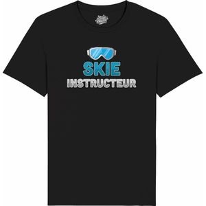 Ski Instructeur - Grappige Apres Ski Wintersport Kleding - Mannen / Vrouwen / Unisex - Foute Ski en Snowboard Vakantie Outfit Cadeau - Unisex T-Shirt - Zwart - Maat 3XL