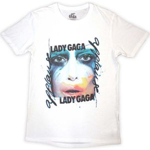 Lady Gaga - Artpop Facepaint Heren T-shirt - L - Wit