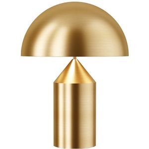 Atollo lamp - goud - 35 cm - tafellamp - drie lichtkleuren - bureaulamp - kantoorlamp - mushroom lamp - slaapkamer - metalen tafellamp - paddenstoel