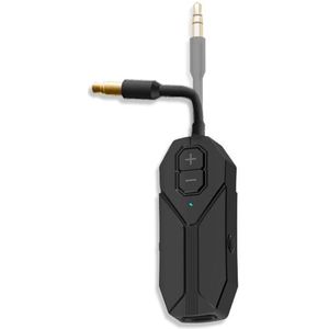 Bluetooth 5.4 audio transmitter en receiver - o.a. voor verbinden Airpods, koptelefoon en speaker - 3.5mm jack AUX - 7 uur batterij - speaker - bluetooth zender en ontvanger - auto draadloos - zwart