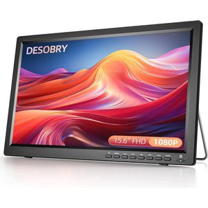 Draagbare TV 15.6 inch met 1080p Resolutie - Camping TV met USB, HDMI, AV-invoer en DVB-T2