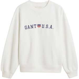 Gant - Shield Usa - Sweatshirt - Wit - Oversized Pasvorm
