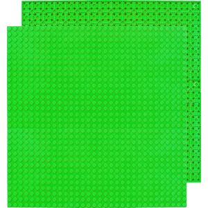 Ainy - Classic Groene Bouwplaat Dubbelzijdig bouwen 25x25cm | 32x32 noppen - Creator & City wegplaten - Speelgoed geschikt voor LEGO 10700 | Mega bloks bouwplaten bouwplaat wegplaat