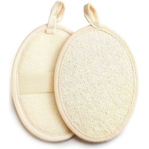 Natuurlijke Loofah Spons ExfoliÃ«rende Body Scrubber, ExfoliÃ«rende Loofah Spons, 2 stuks Natuurlijke Douche, Douche Body Exfoliator Scrubbpads, Grote Lufas voor Mannen en Vrouwen Loufa Biologisch