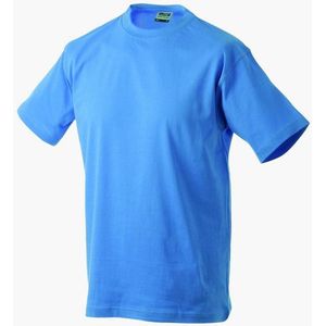 James and Nicholson Unisex Zware Ronde Tee (Aqua Blauw)