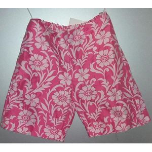 korte broek - roze  -bloemen - maat 38