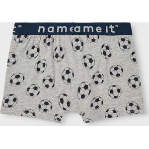 Name it 3-pak jongens boxershort - Voetbal - Melange - 164 - Grijs