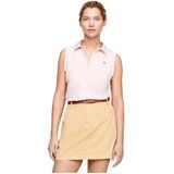 Tommy Hilfiger 1985 Slim Fit Mouwloze Polo Beige L Vrouw