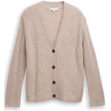 TOM TAILOR - 38330 - Cardigan - Soft Taupe Melange - Gebreid Vest voor Dames