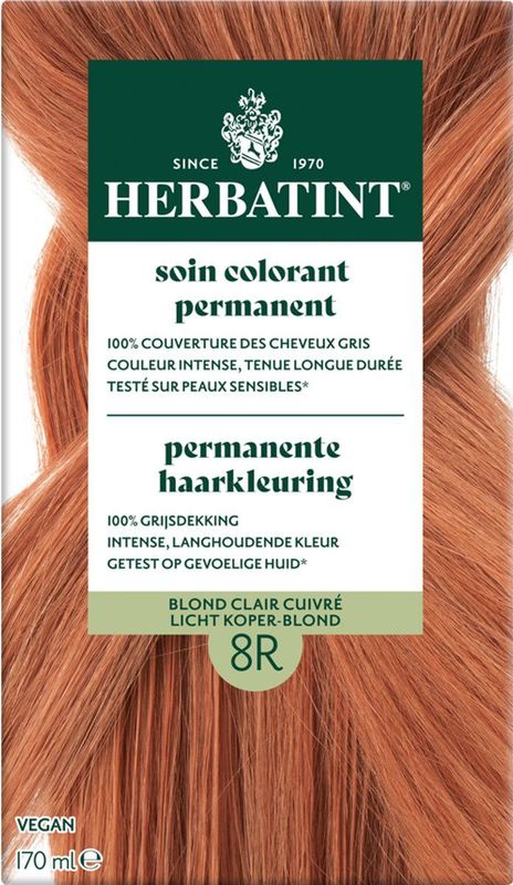Herbatint - 8R - Haarkleuring - Licht Koper Blond - Ammoniak Vrij
