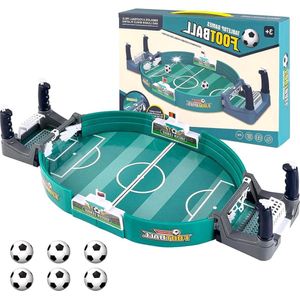 Interactief tafelvoetbalspel - 6 voetballen - tafelvoetbal kinderen - desktop speelgoed - voetbalkit - speler party - tafelvoetbalset - kinderen en volwassenen.