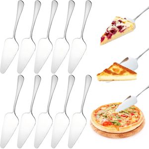 Roestvrijstalen taartschep set taartschep roestvrij staal taartschep taartschep taartmes taartschep met fijne gekartelde rand professionele taartschep voor keukenrestaurants, kaas, pizza, 10 stuks