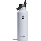 Hydro Flask Standard Mouth Flex Straw Cap Drinkfles (621 ml) - White